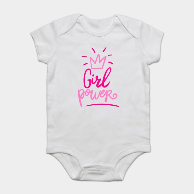 All Pink Fantastic Girl Power Baby Bodysuit by Darksavage